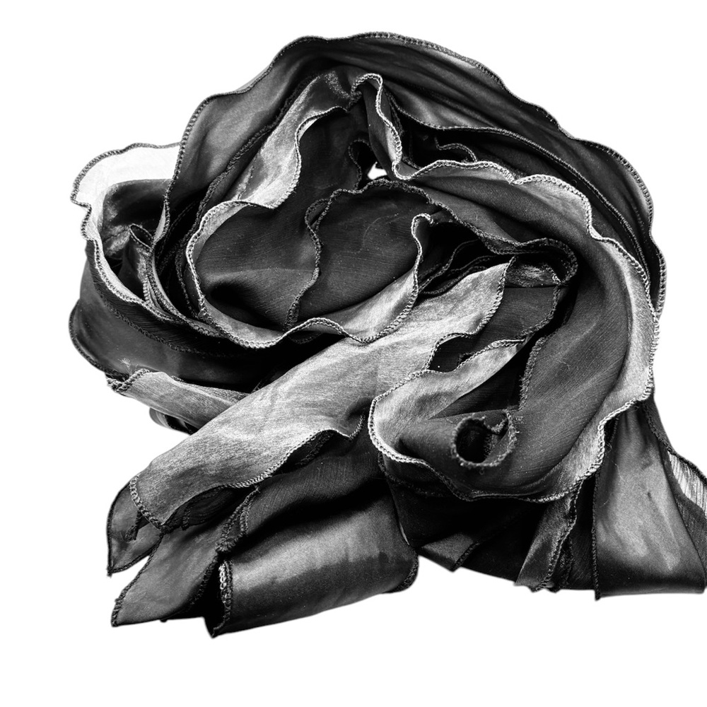 Boho Chic Silk and Crepe Scarf